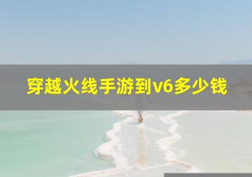 穿越火线手游到v6多少钱