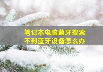 笔记本电脑蓝牙搜索不到蓝牙设备怎么办