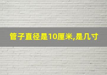 管子直径是10厘米,是几寸