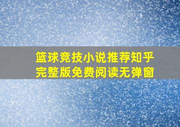 篮球竞技小说推荐知乎完整版免费阅读无弹窗