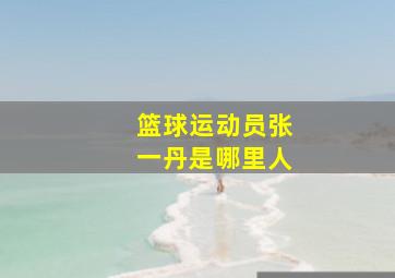 篮球运动员张一丹是哪里人