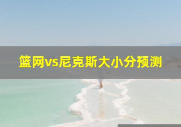 篮网vs尼克斯大小分预测