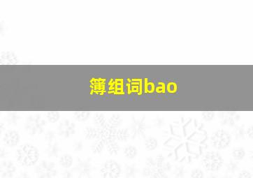 簿组词bao