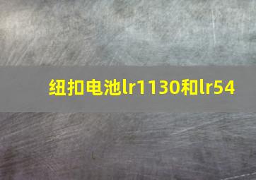 纽扣电池lr1130和lr54