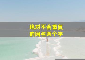 绝对不会重复的网名两个字