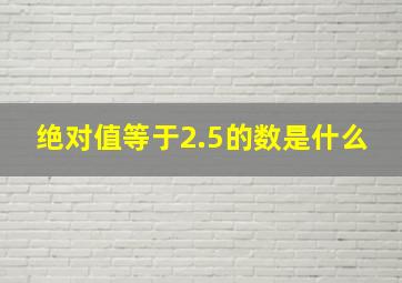 绝对值等于2.5的数是什么