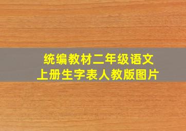 统编教材二年级语文上册生字表人教版图片