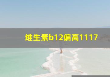 维生素b12偏高1117