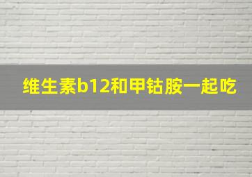 维生素b12和甲钴胺一起吃