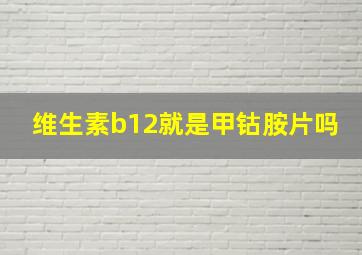 维生素b12就是甲钴胺片吗