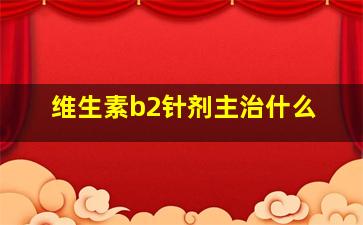 维生素b2针剂主治什么