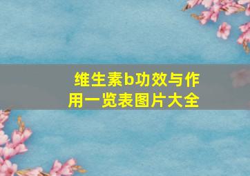 维生素b功效与作用一览表图片大全