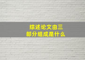 综述论文由三部分组成是什么