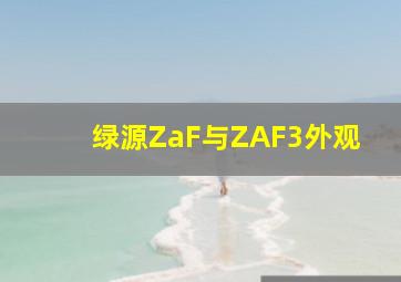 绿源ZaF与ZAF3外观