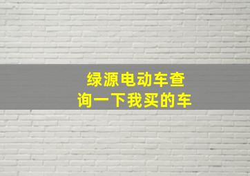 绿源电动车查询一下我买的车