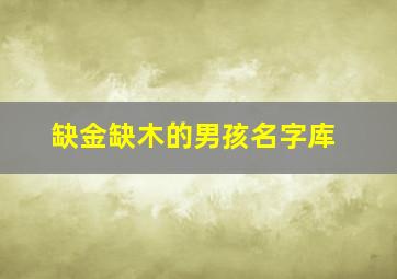 缺金缺木的男孩名字库