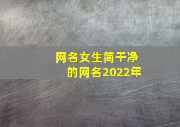 网名女生简干净的网名2022年