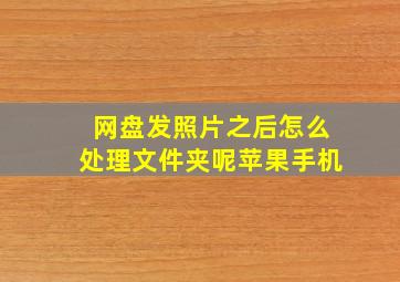 网盘发照片之后怎么处理文件夹呢苹果手机