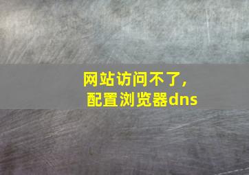 网站访问不了,配置浏览器dns