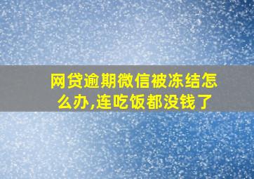 网贷逾期微信被冻结怎么办,连吃饭都没钱了