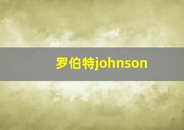 罗伯特johnson