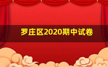 罗庄区2020期中试卷