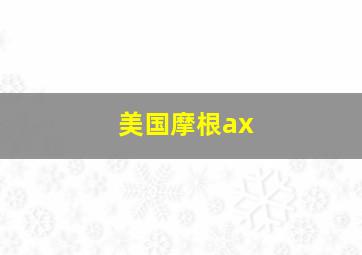 美国摩根ax