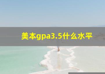 美本gpa3.5什么水平