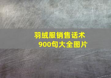 羽绒服销售话术900句大全图片