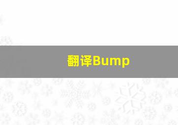 翻译Bump