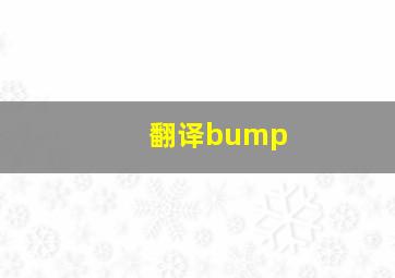 翻译bump