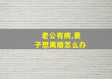 老公有病,妻子想离婚怎么办