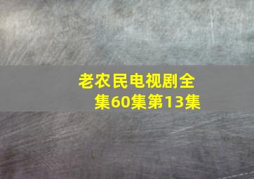 老农民电视剧全集60集第13集