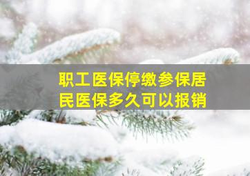 职工医保停缴参保居民医保多久可以报销