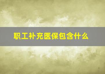 职工补充医保包含什么