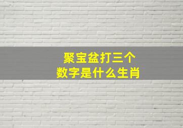 聚宝盆打三个数字是什么生肖