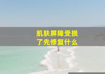 肌肤屏障受损了先修复什么