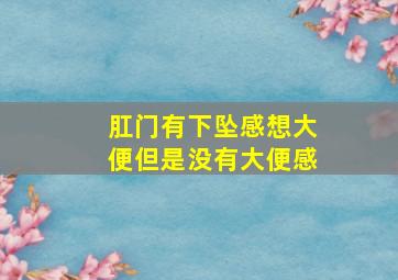 肛门有下坠感想大便但是没有大便感