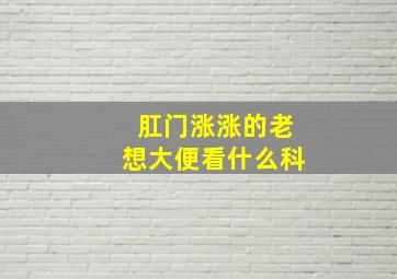 肛门涨涨的老想大便看什么科