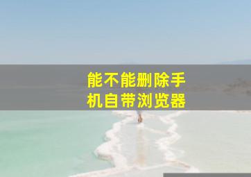 能不能删除手机自带浏览器