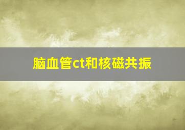 脑血管ct和核磁共振