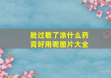 脸过敏了涂什么药膏好用呢图片大全