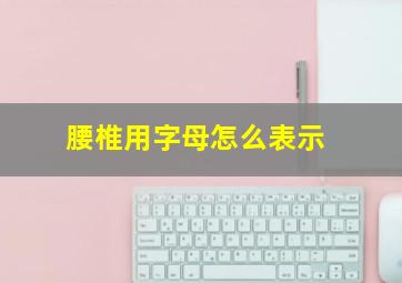 腰椎用字母怎么表示