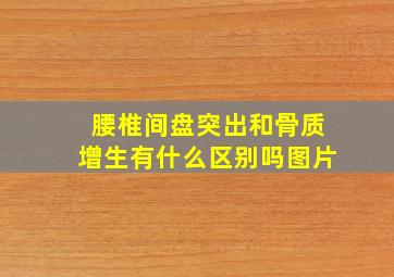 腰椎间盘突出和骨质增生有什么区别吗图片