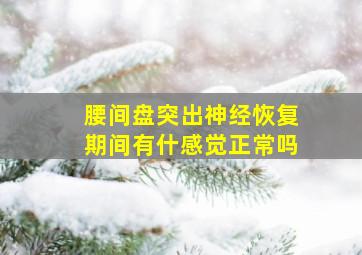 腰间盘突出神经恢复期间有什感觉正常吗