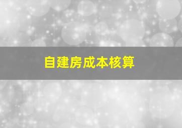 自建房成本核算