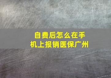 自费后怎么在手机上报销医保广州