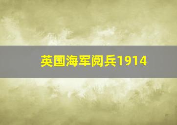 英国海军阅兵1914