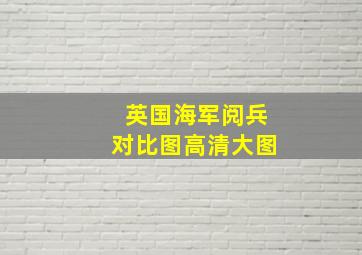 英国海军阅兵对比图高清大图