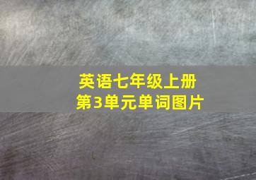 英语七年级上册第3单元单词图片